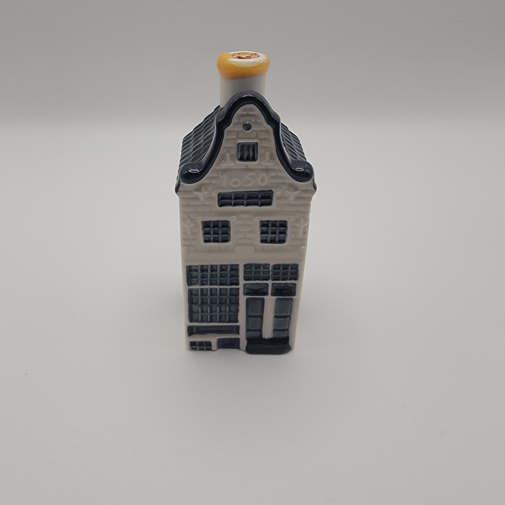 KLM Bols Delft Blue House 12 Bottle Empty 2009 Ceramic Miniature Souvenir